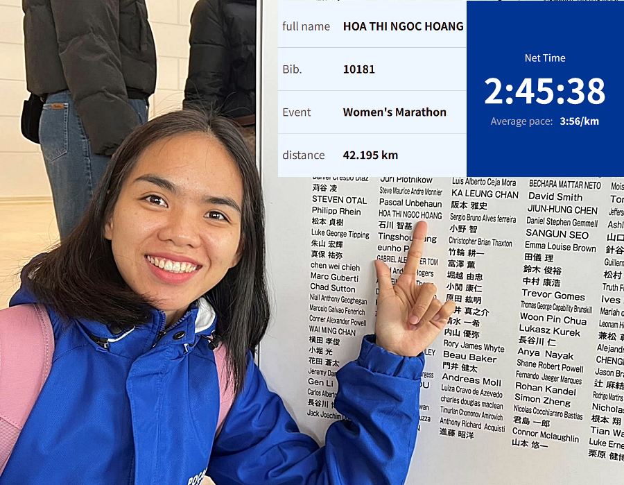 Ngọc Hoa cải thiện th&agrave;nh t&iacute;ch, xếp hạng 60 ở Tokyo Marathon 2026