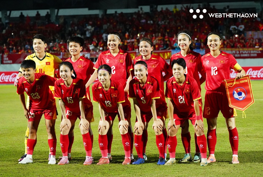 Đội h&igrave;nh ra s&acirc;n nữ Việt Nam vs nữ Ấn Độ ng&agrave;y 4/3