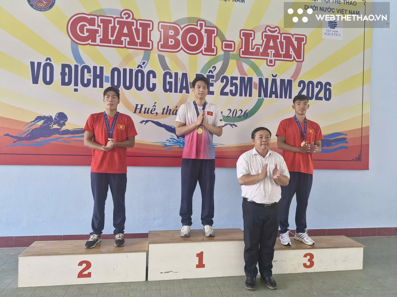 K&igrave;nh ngư 18 tuổi Trần Văn Nguyễn Quốc hạ h&agrave;ng loạt đ&agrave;n anh, gi&agrave;nh HCV giải bơi VĐQG bể 25m