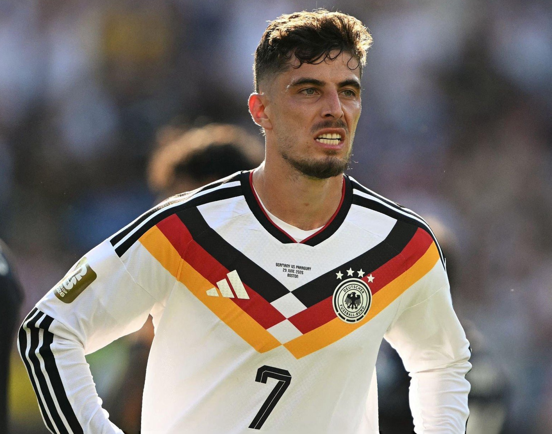 VIDEO: Kai Havertz đ&aacute;nh đầu tinh tế, Đức san bằng tỷ số 1-1 trước Paraguay v&ograve;ng 1/16