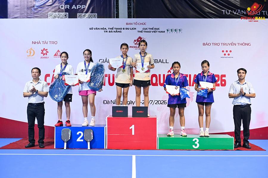V&ograve;ng loại 1 Giải v&ocirc; địch Pickleball c&aacute;c nh&oacute;m tuổi trẻ Quốc gia 2026 kh&eacute;p lại với nhiều dấu ấn chuy&ecirc;n m&ocirc;n.