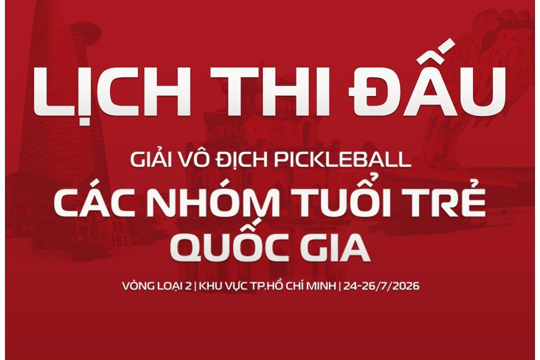 Lịch thi đấu ng&agrave;y 24/7 Giải V&ocirc; địch Pickleball c&aacute;c Nh&oacute;m tuổi Trẻ Quốc gia 2026 - khu vực Tp.HCM