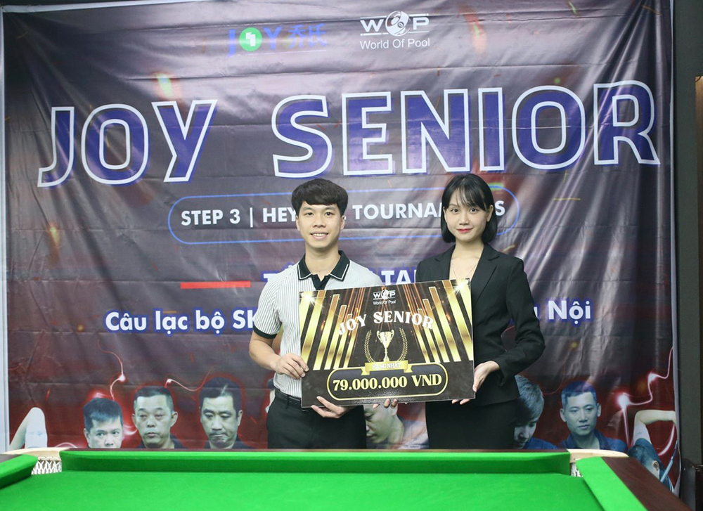 Lường Đức Thiện 4 lần “dọn bàn” để vô địch giải billiards JOY Heyball Hà Nội 2023