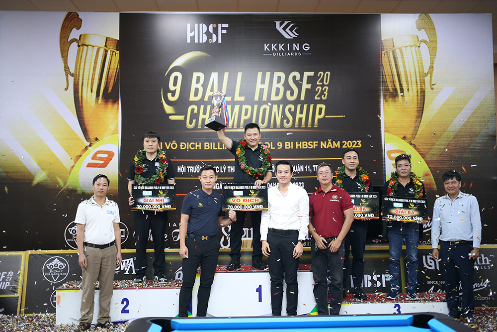 Billiards Pool 9 bi HBSF mở rộng năm 2023: Nguyễn Phúc Long vô địch, lập cú đúp danh hiệu 