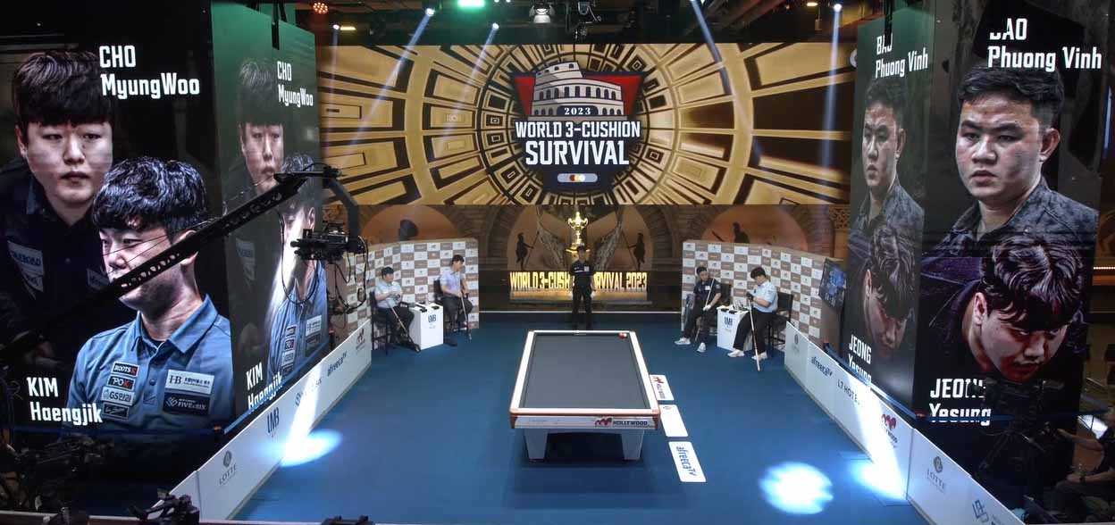 Giải billiard carom 3 băng World Survival 2023: Bao Phương Vinh, Trần Quyết Chiến đều thua