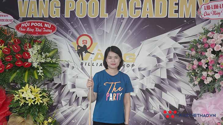 Cơ thủ pool nữ Bùi Xuân Vàng khởi nghiệp với Vàng Pool Academy