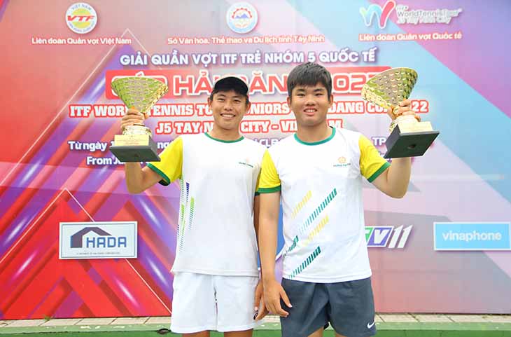 Kết quả tennis ITF U18 nhóm 5 Tây Ninh ngày 2/7: Quang Vinh / Minh Phát vô địch đôi nam