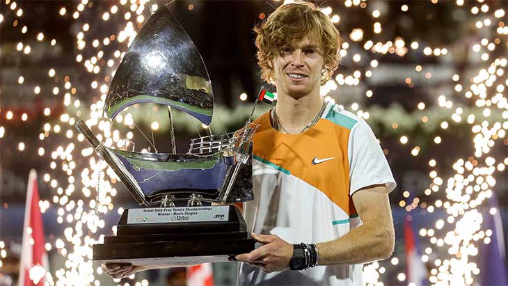 Kết quả tennis mới nhất 28/2: Rublev vô địch tại  Dubai
