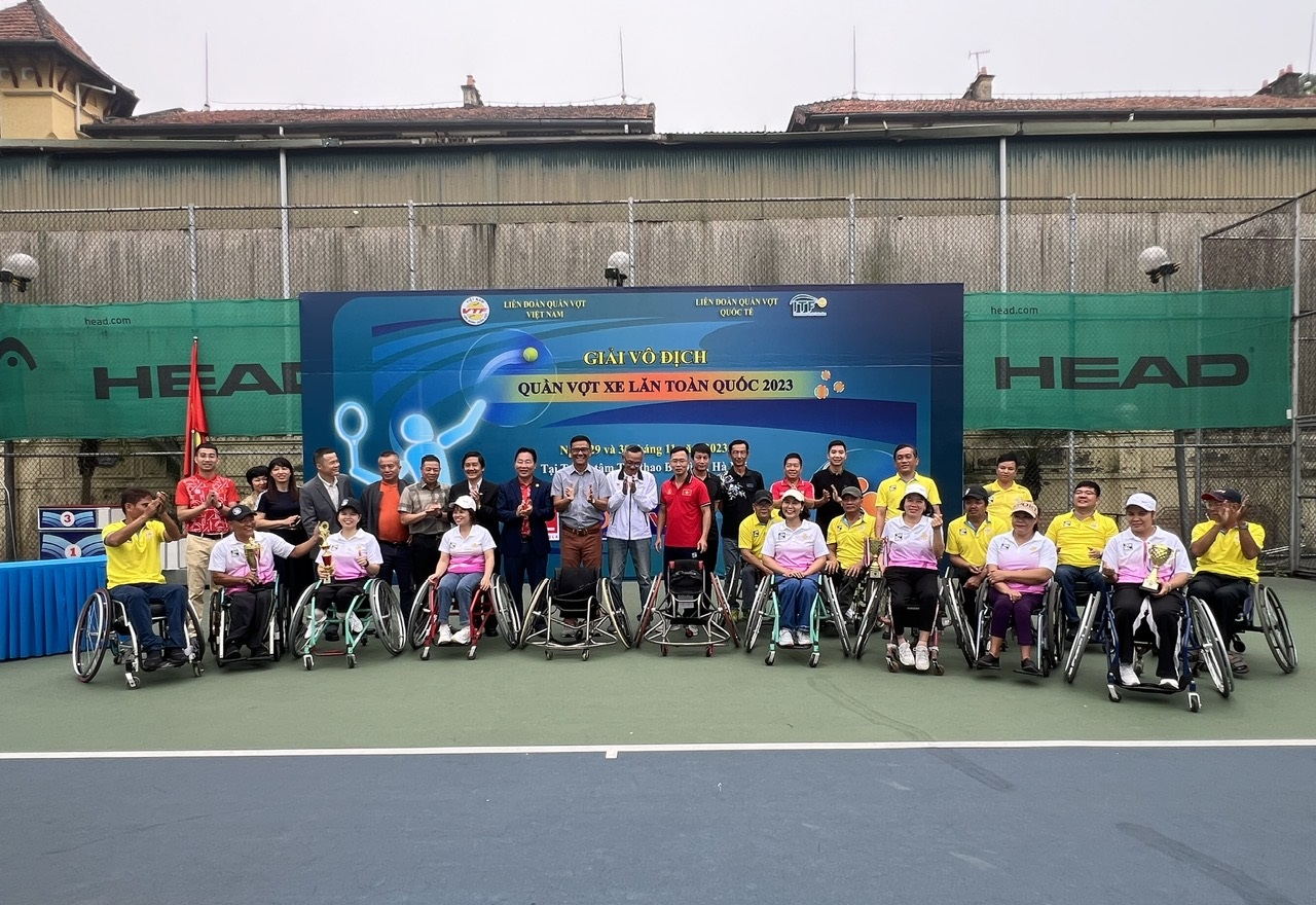  Giải Vô địch Quần vợt Xe lăn toàn quốc năm 2023: TPHCM và Thái Nguyên thắng áp đảo