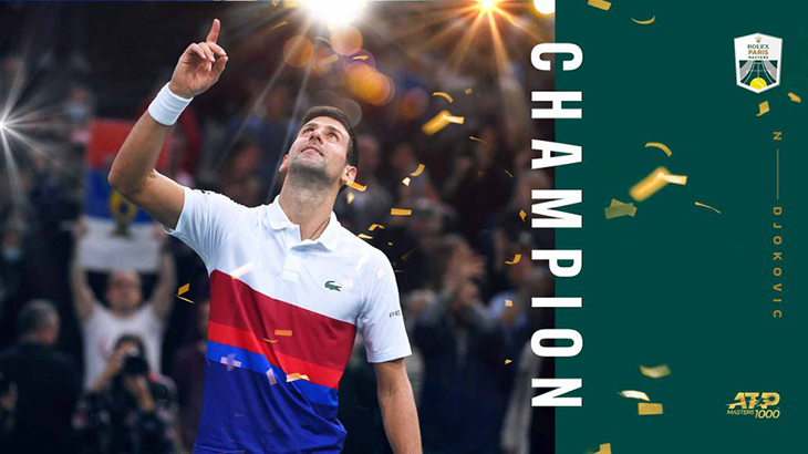 Kết quả tennis mới nhất 7/11: Djokovic vô địch Paris Masters với loạt kỷ lục
