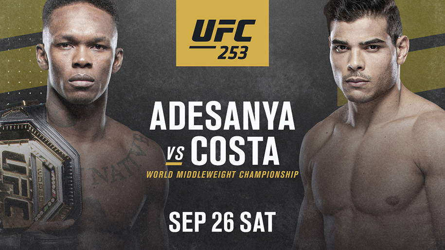 Lịch thi đấu UFC 253: Israel Adesany vs. Paulo Costa