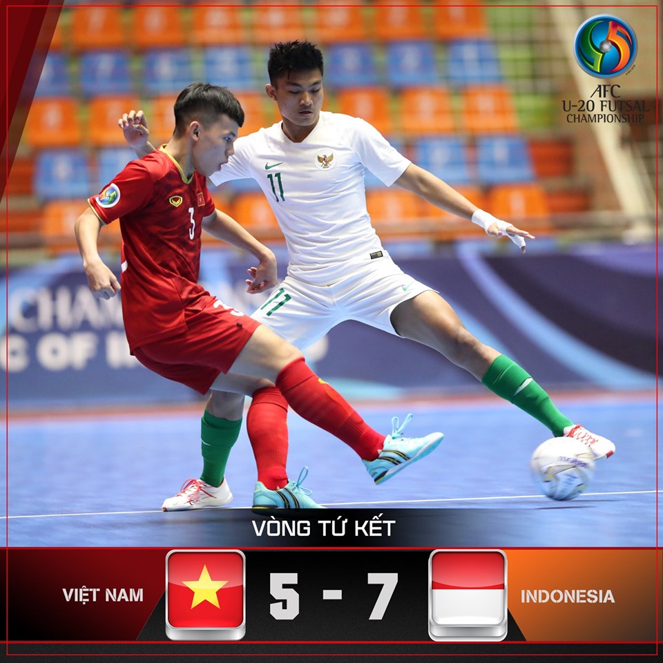 Thua đau Indonesia, ĐT U20 futsal Việt Nam dừng bước ở sân chơi châu lục
