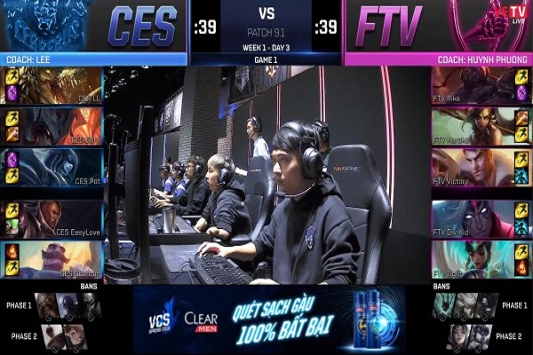 Kết quả thi đấu VCS Mùa Xuân 2019 giữa FTV vs CES