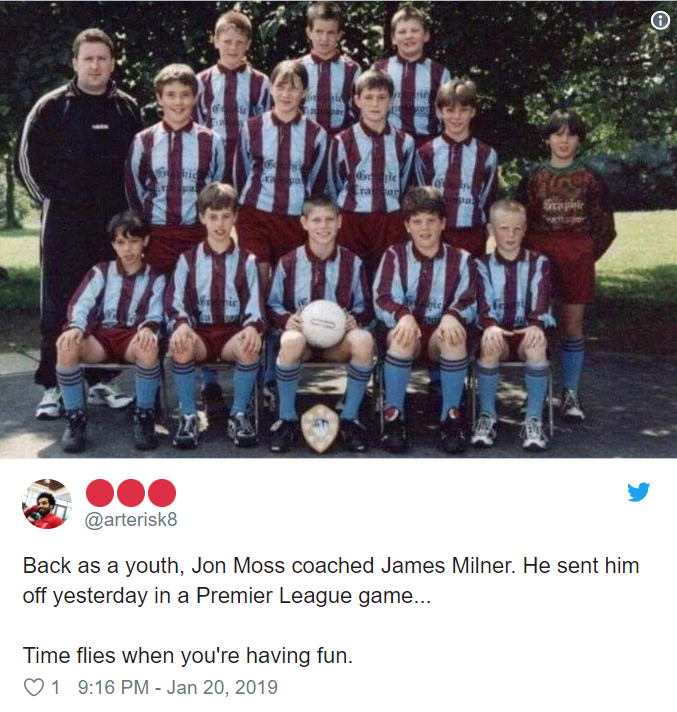 Khó tin: James Milner bị... thầy giáo tiểu học đuổi khỏi sân ở trận gặp Crystal Palace