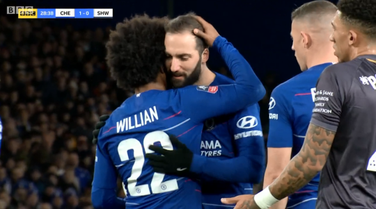 CĐV Chelsea chia rẽ vì hành động nhường penalty của tân binh Higuain