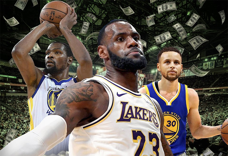 LeBron James vẫn là vua, xếp trên Curry và Durant trong danh sách cầu thủ NBA kiếm tiền giỏi nhất năm