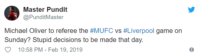 Vì sao Man Utd không vui khi biết danh tính trọng tài bắt trận đại chiến với Liverpool