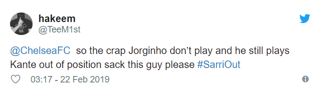La ó Jorginho, CĐV Chelsea ngao ngán vì sự bảo thủ khó tin của Sarri với Kante