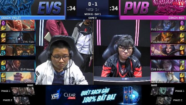 PVB vs EVS: PVB hủy diệt EVOS với chiến thắng 2-0