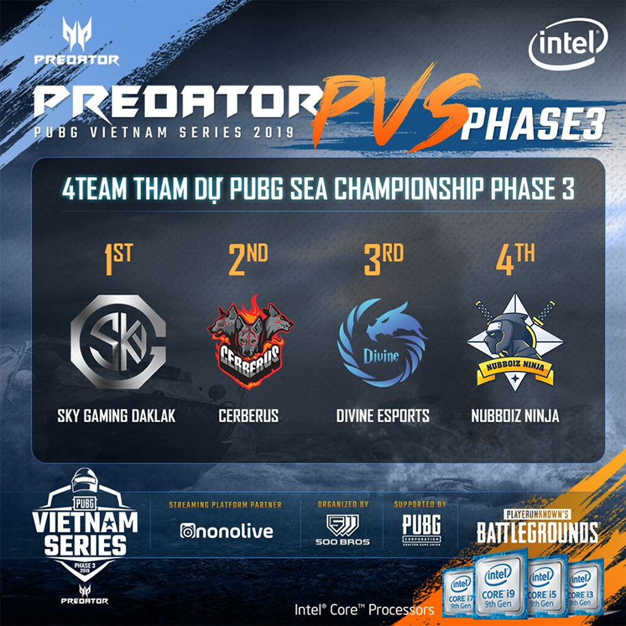 Kết quả Predator PVS Phase 3: Bất ngờ mang tên Sky Gaming Daklak