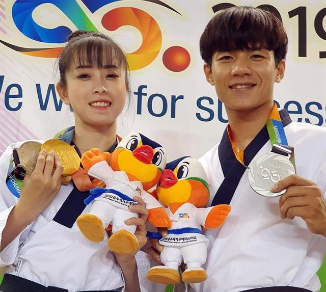 Tuyển Taekwondo Việt Nam liên tiếp đạt huy chương tại Đại hội Võ thuật thế giới Chungju 2019