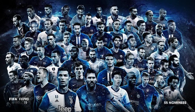 FIFA công bố 55 ứng cử viên cho đội hình FIFPro 2019