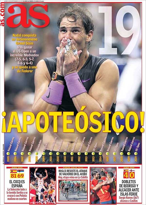 Rafael Nadal vô địch US Open: Truyền thông Barcelona phớt lờ!