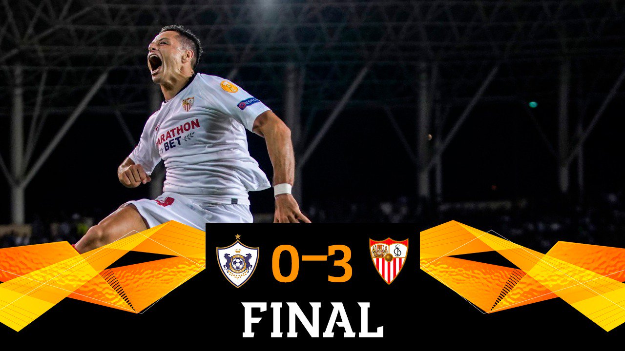 Kết quả Qarabag vs Sevilla (FT: 0-3): Chicharito ghi siêu phẩm, Sevilla đại thắng đất khách