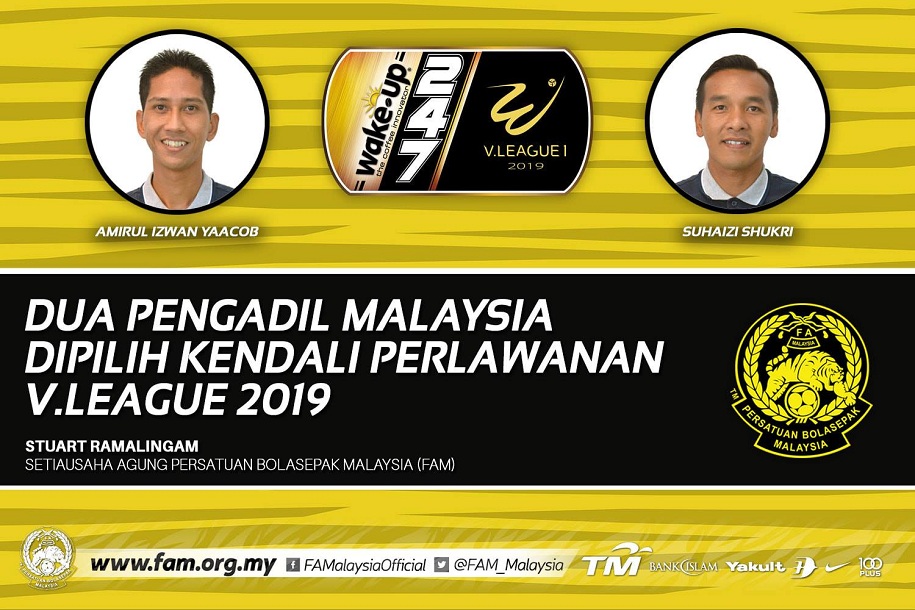 Hai trọng tài Malaysia sẽ cầm còi ở hai vòng cuối V.League 2019