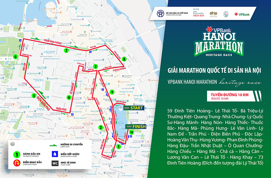 VPBank Hanoi Marathon 2019 thay đổi cung đường 21km, chạy trọn vẹn qua cầu Long Biên