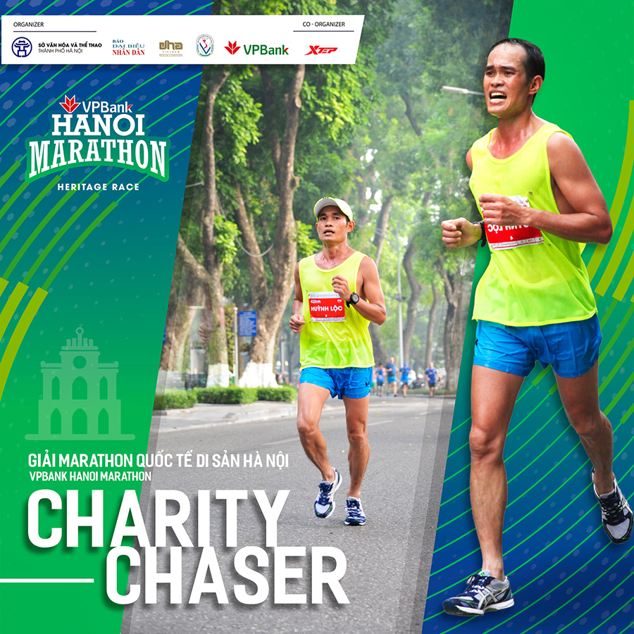 VĐV “chạy chấp 20 phút” để quyên tiền từ thiện tại VPBank Hanoi Marathon 2019