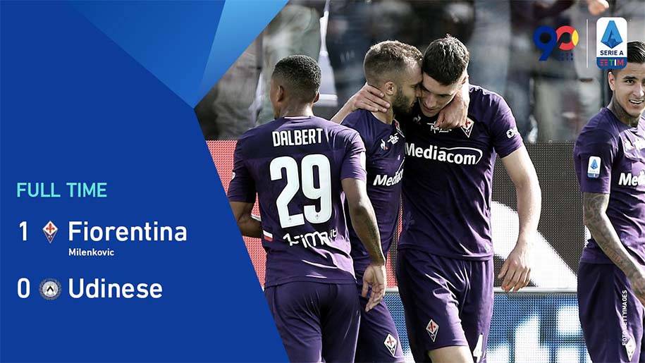 Kết quả Fiorentina vs Udinese (FT 1-0): Milenkovic tỏa sáng, The Viola thắng trận thứ ba liên tiếp