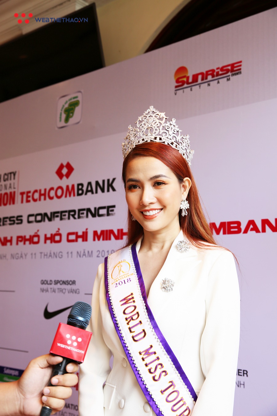 Hoa hậu Phan Thị Mơ thử sức với cự ly 10km giải Marathon Quốc tế TPHCM Techcombank 2019