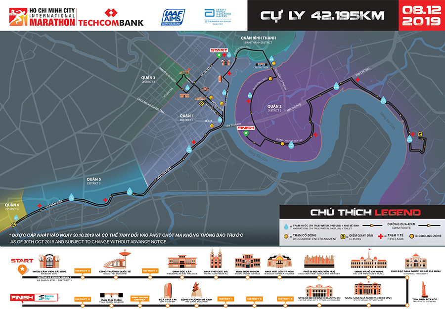 Techcombank Hanoi Marathon 2020 xuất phát và về đích ở đâu?