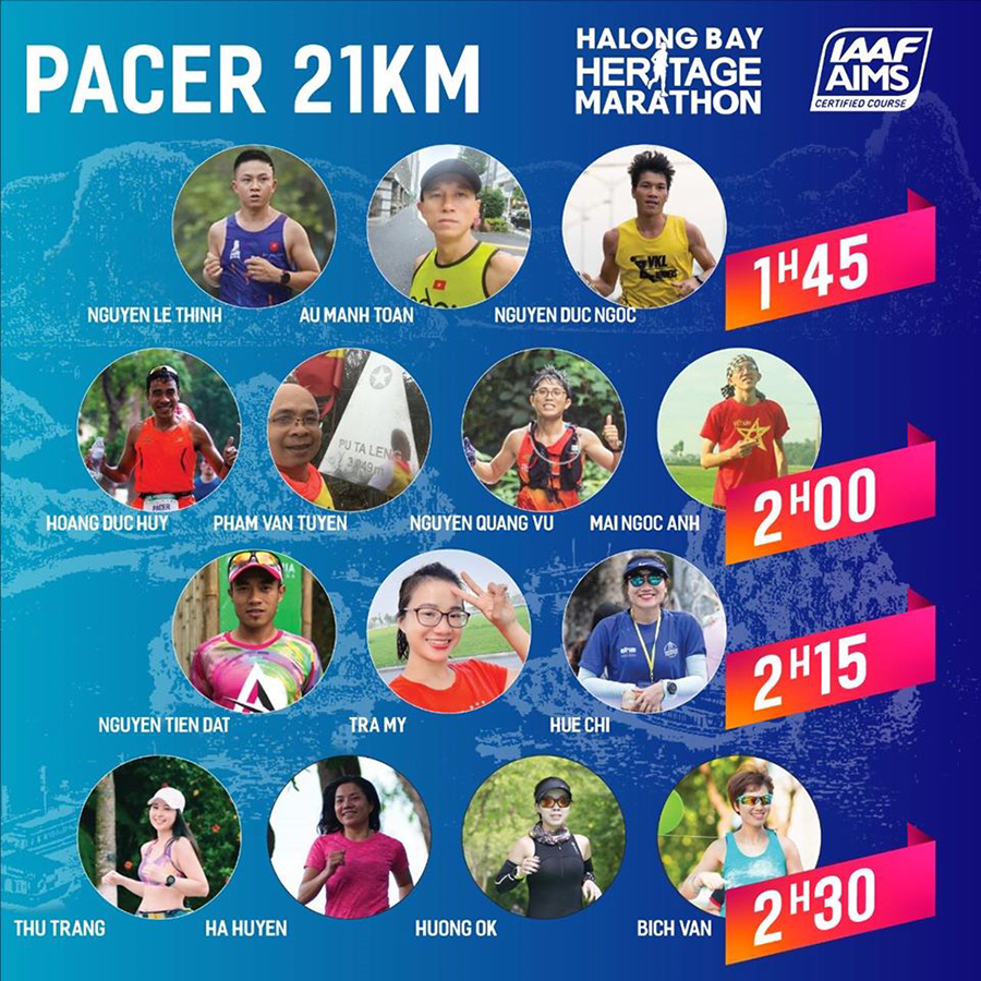 Halong Bay International Heritage Marathon 2019 ra mắt dàn pacer “chạy siêu lầy, đầy cá tính”