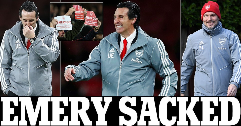 Arsenal sa thải Emery và bổ nhiệm một cựu công thần làm HLV tạm quyền