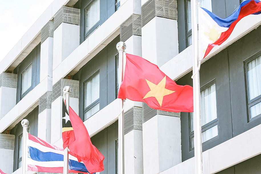 Chùm ảnh: Lễ thượng cờ của Đoàn thể thao Việt Nam tại SEA Games 30