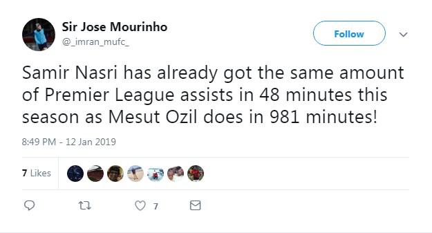 Chỉ mất 48 phút để san bằng thành tích của Ozil, Nasri được khen ngợi nức nở