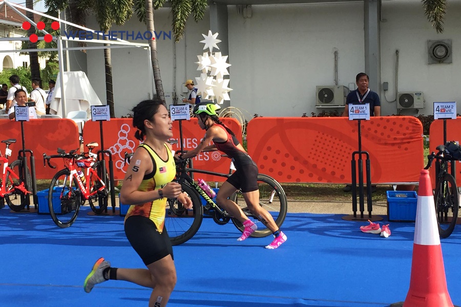 Xếp hạng tư duathlon hỗn hợp tiếp sức, đoàn Việt Nam kết thúc lần đầu dự SEA Games