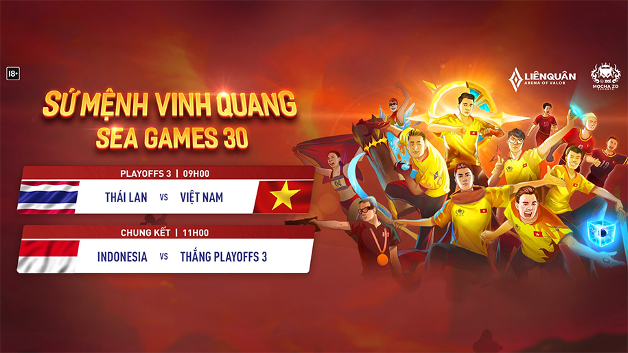 Lịch thi đấu Liên Quân SEA Games 30 9/12: Việt Nam vs Thái Lan