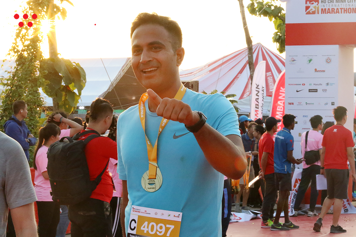 Đa dạng biểu cảm nơi vạch đích của vận động viên Techcombank Ho Chi Minh City International Marathon 2019