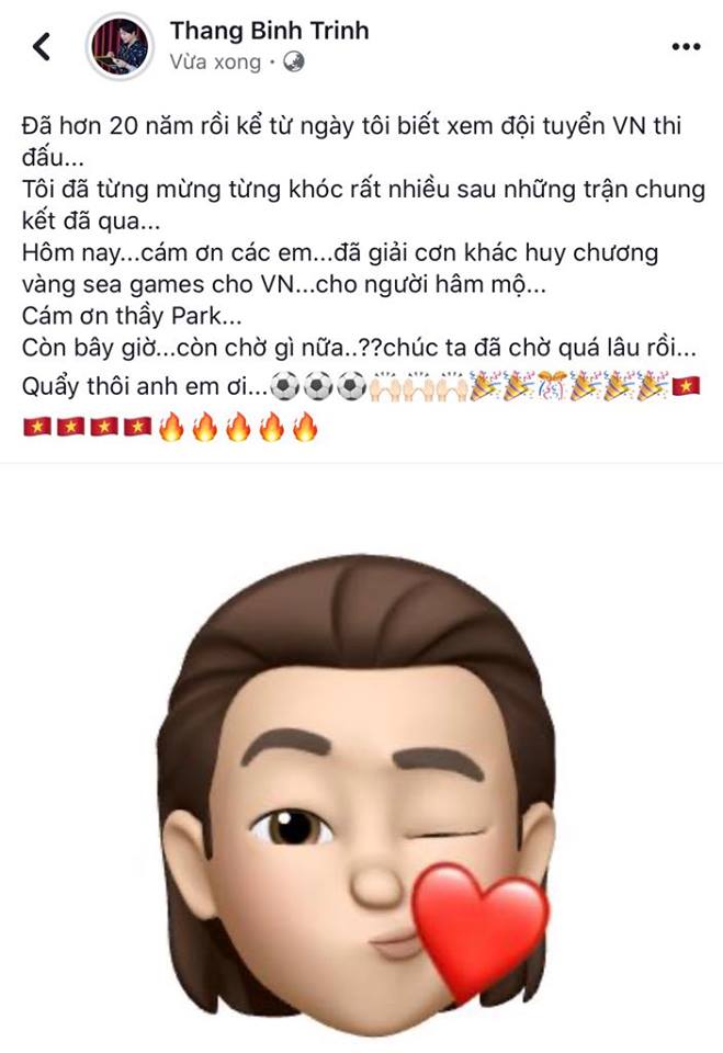 Hòa chung niềm vui, sao Việt ăn mừng chiến thắng cùng U22 Việt Nam