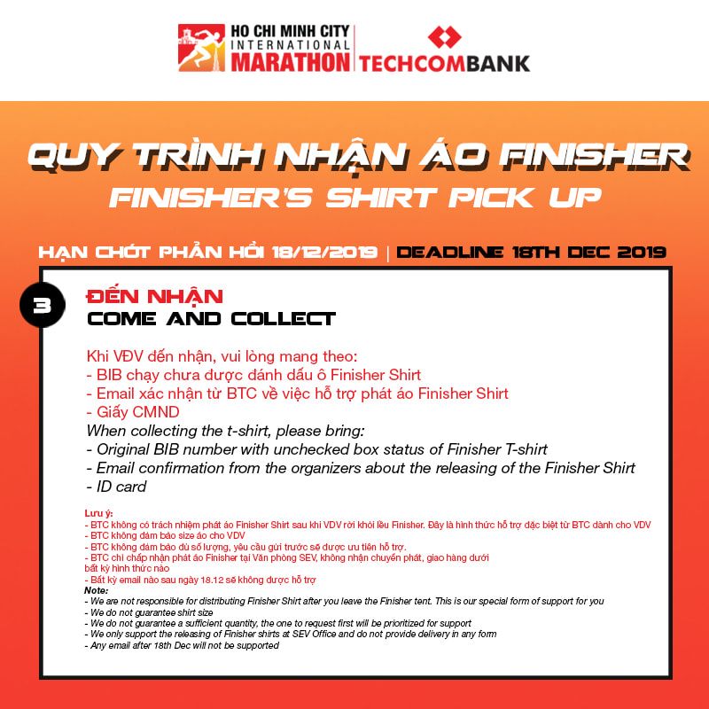 Runner được Techcombank Ho Chi Minh City International Marathon 2019 chăm sóc đến tận nhà