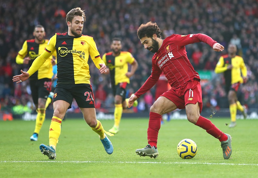 Salah vượt xa Suarez và Torres với cú đúp cho Liverpool trước Watford