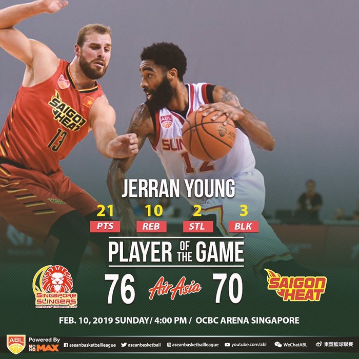 Singapore Slingers 76-70 Saigon Heat: Justin Young tái xuất, Ông 30 vẫn không tạo nên khác biệt