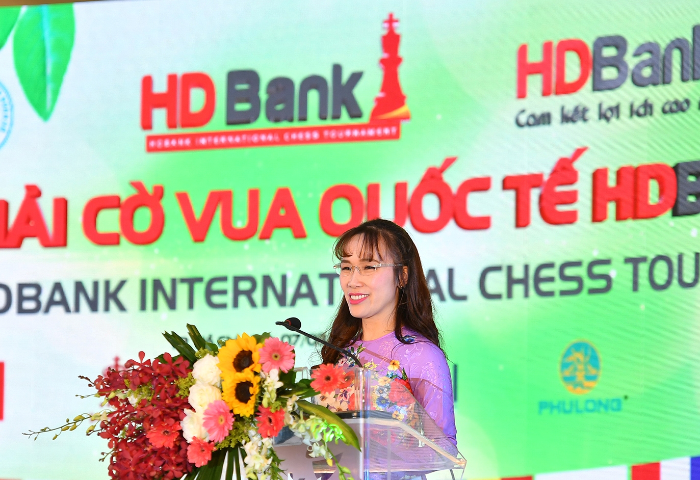 Nữ tỷ phú USD Nguyễn Thị Phương Thảo dự lễ khai mạc giải cờ vua HDBank Cup 2019