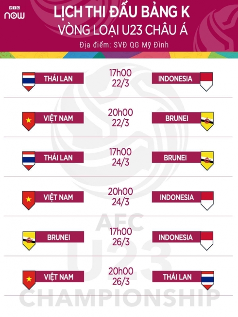 Lộ danh tính đơn vị phát sóng trực tiếp vòng loại U23 châu Á 2020