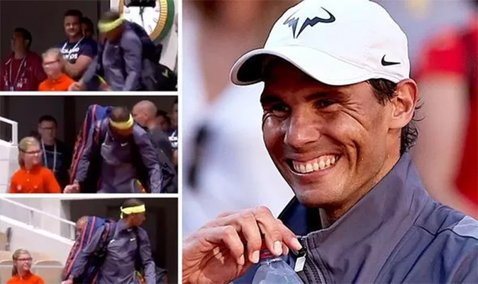 Rafael Nadal thừa nhận đụng camera bị tét đầu