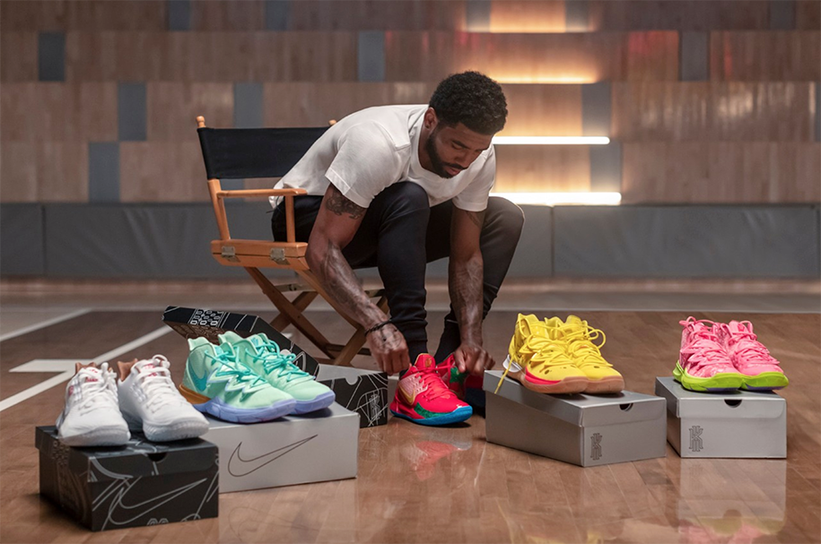 Get a ticket to childhood with the Spongebob animated collection with Nike and Kyrie Irving