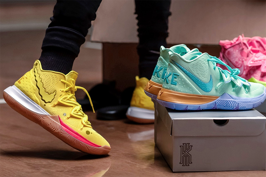 Get a ticket to childhood with the Spongebob animated collection with Nike and Kyrie Irving